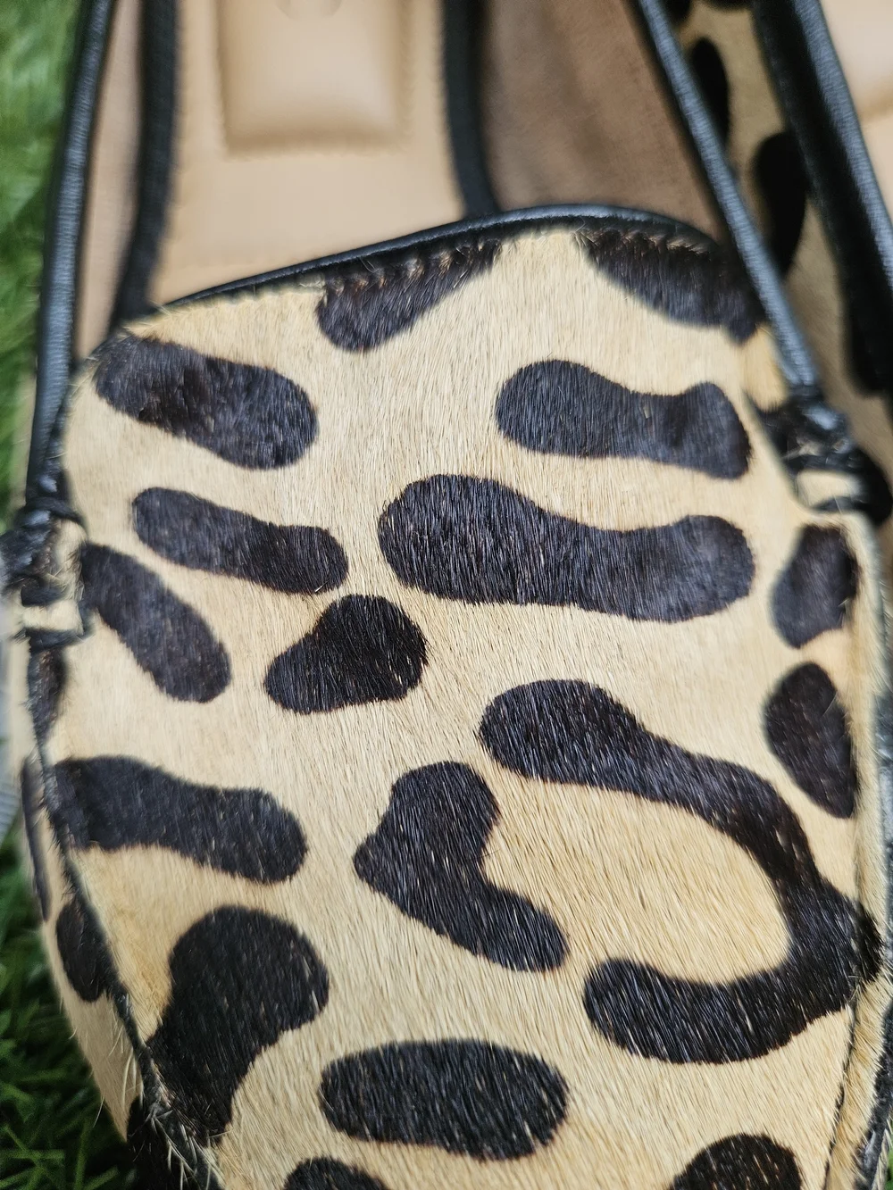 ​Me Too Cade Leopard Calf Hair Pointed Toe Women's Loafers Flats Shoes 7M